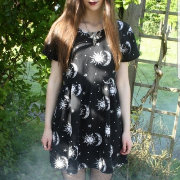 Nasty Gal Dresses & Skirts - Grunge/Goth Sun and Moon Babydoll Dress Nasty Gal Dresses & Skirts - Grunge/Goth Sun and Moon Babydoll Dress